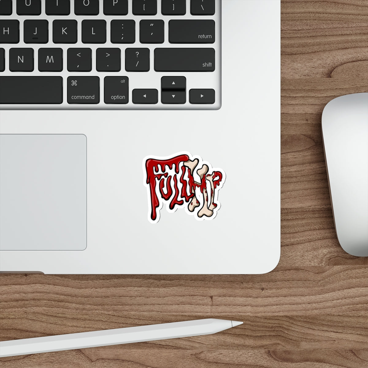Horror Dripping 'Foul Up' Bone Die-Cut Sticker