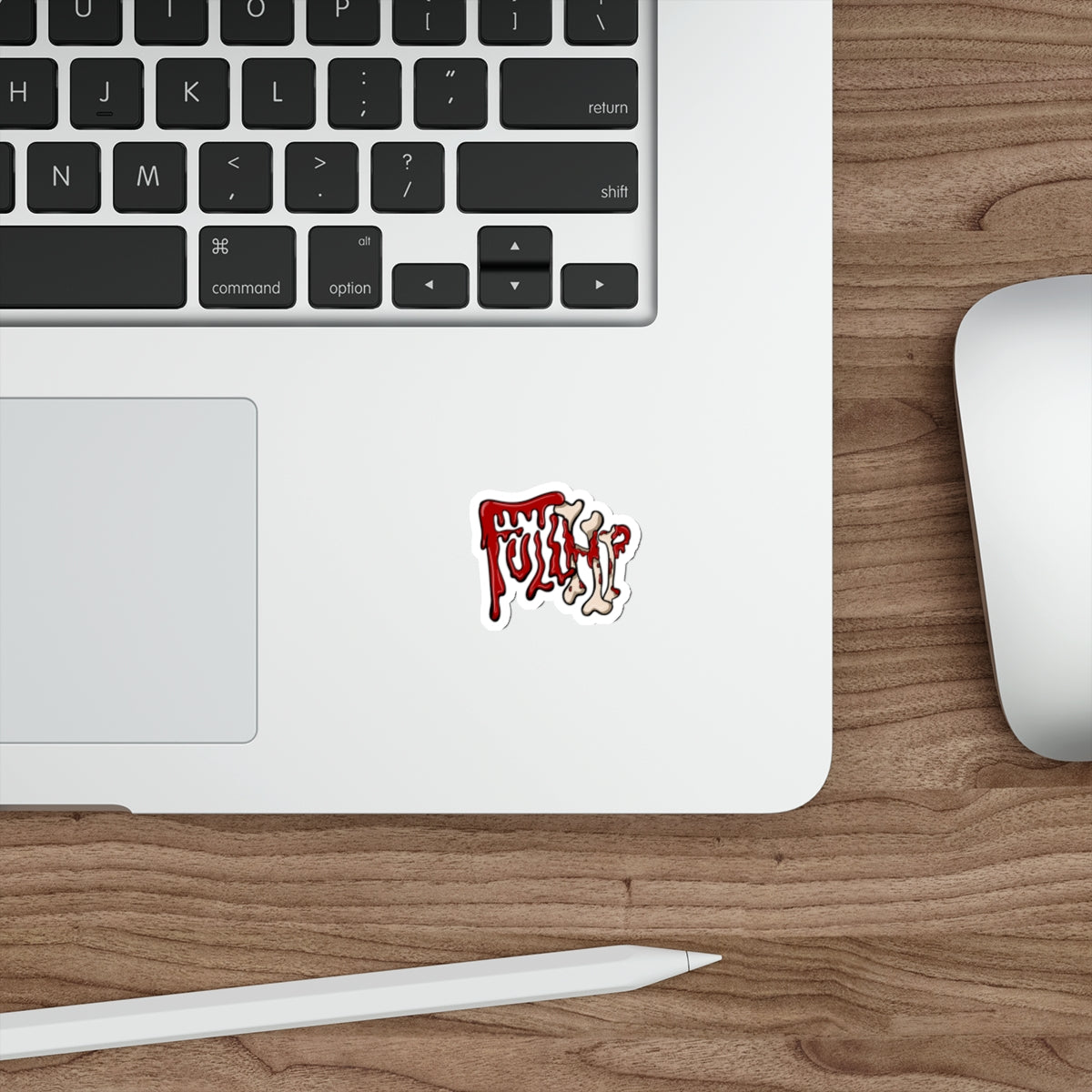 Horror Dripping 'Foul Up' Bone Die-Cut Sticker