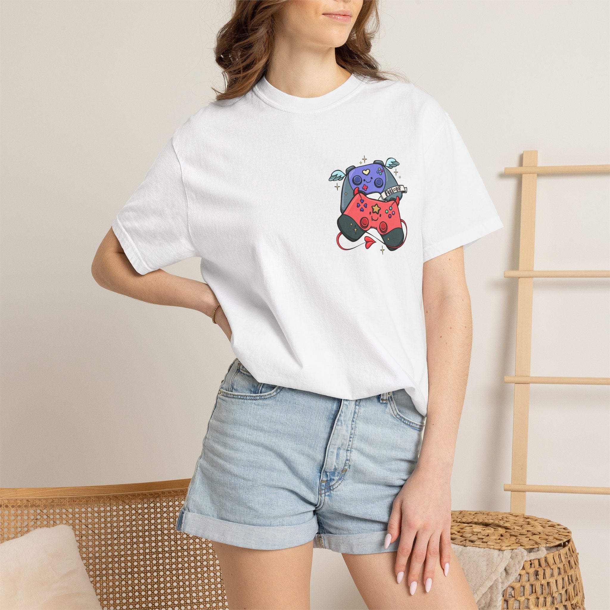 Cute Gamer Bear T-Shirt — Colorful Controller Graphic Tee