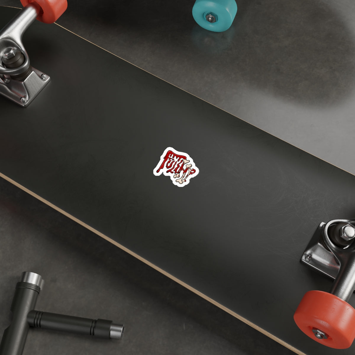Horror Dripping 'Foul Up' Bone Die-Cut Sticker