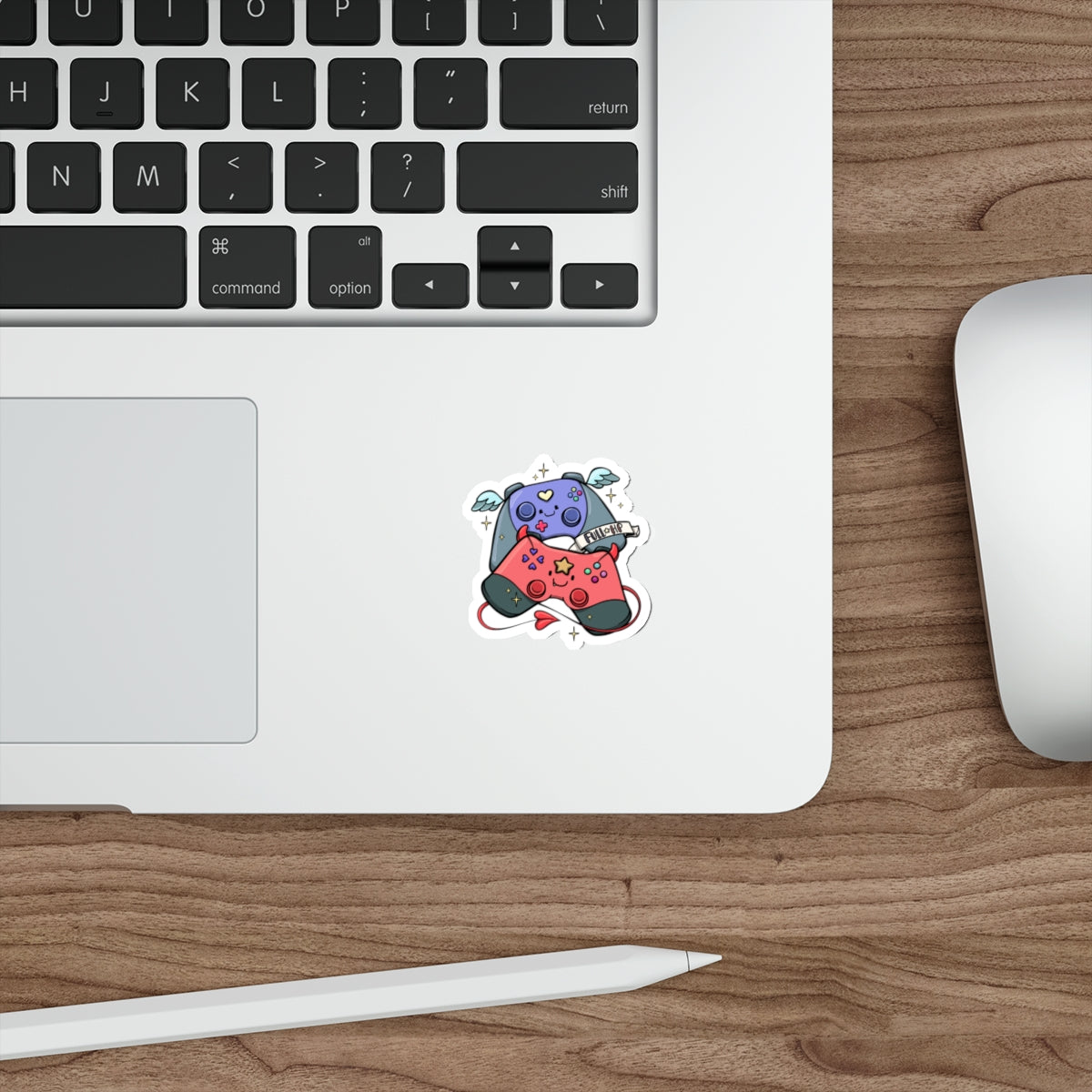 Cute Kawaii Game Controller Sticker – Pink & Purple Joypad Decal